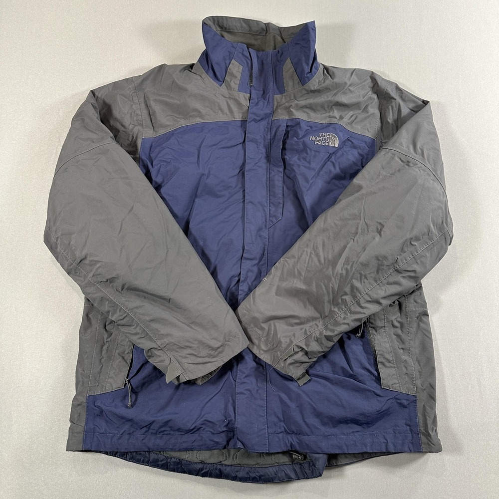 The North Face Jacket Mens Large Blue Colorblock HyVent Full Zip Ski Insulated